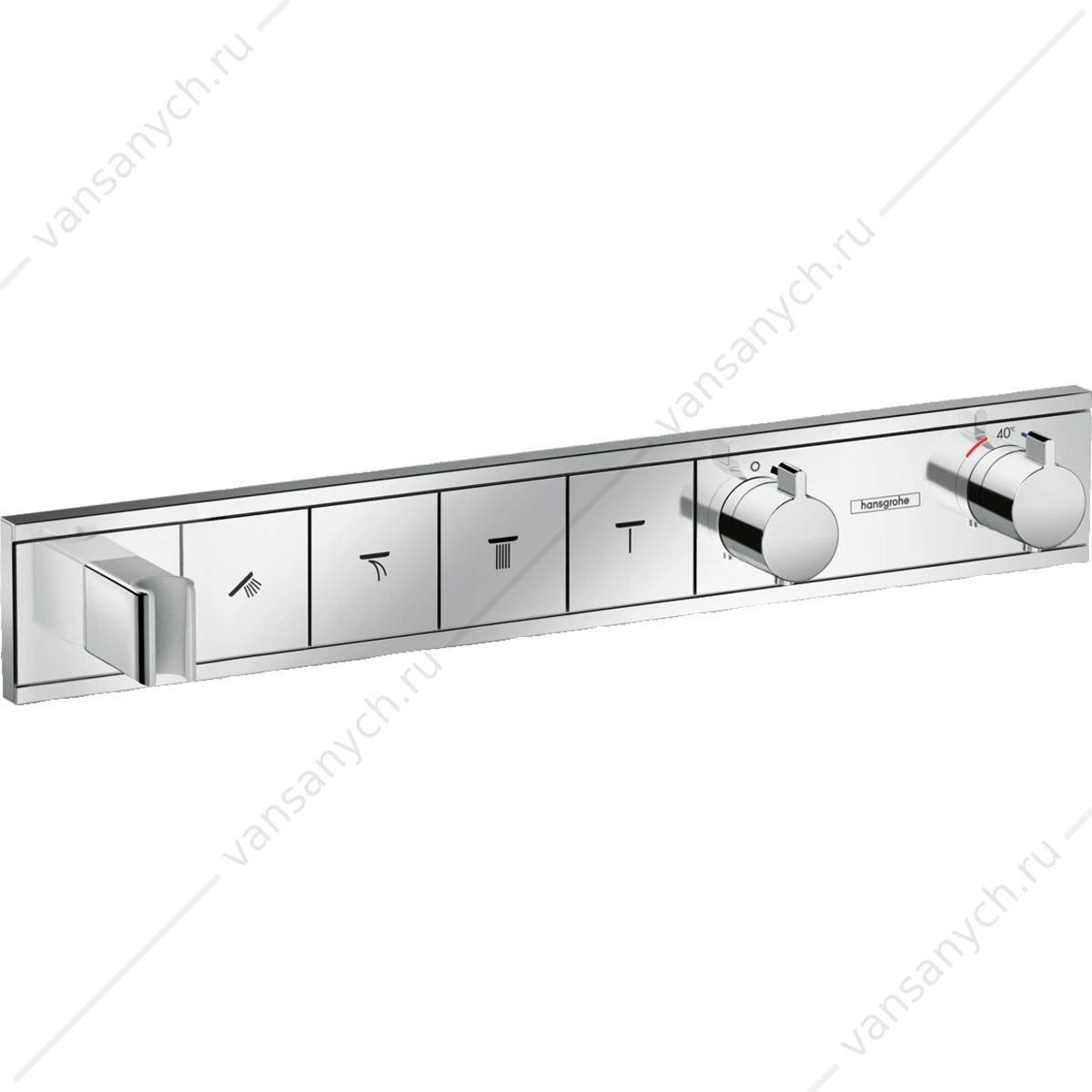 Термостат для 4 потребителей (внешня часть) хром HANSGROHE RainSelect 15357000