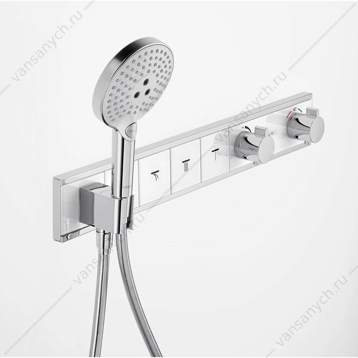 Термостат для 4 потребителей (внешня часть) хром HANSGROHE RainSelect 15357000