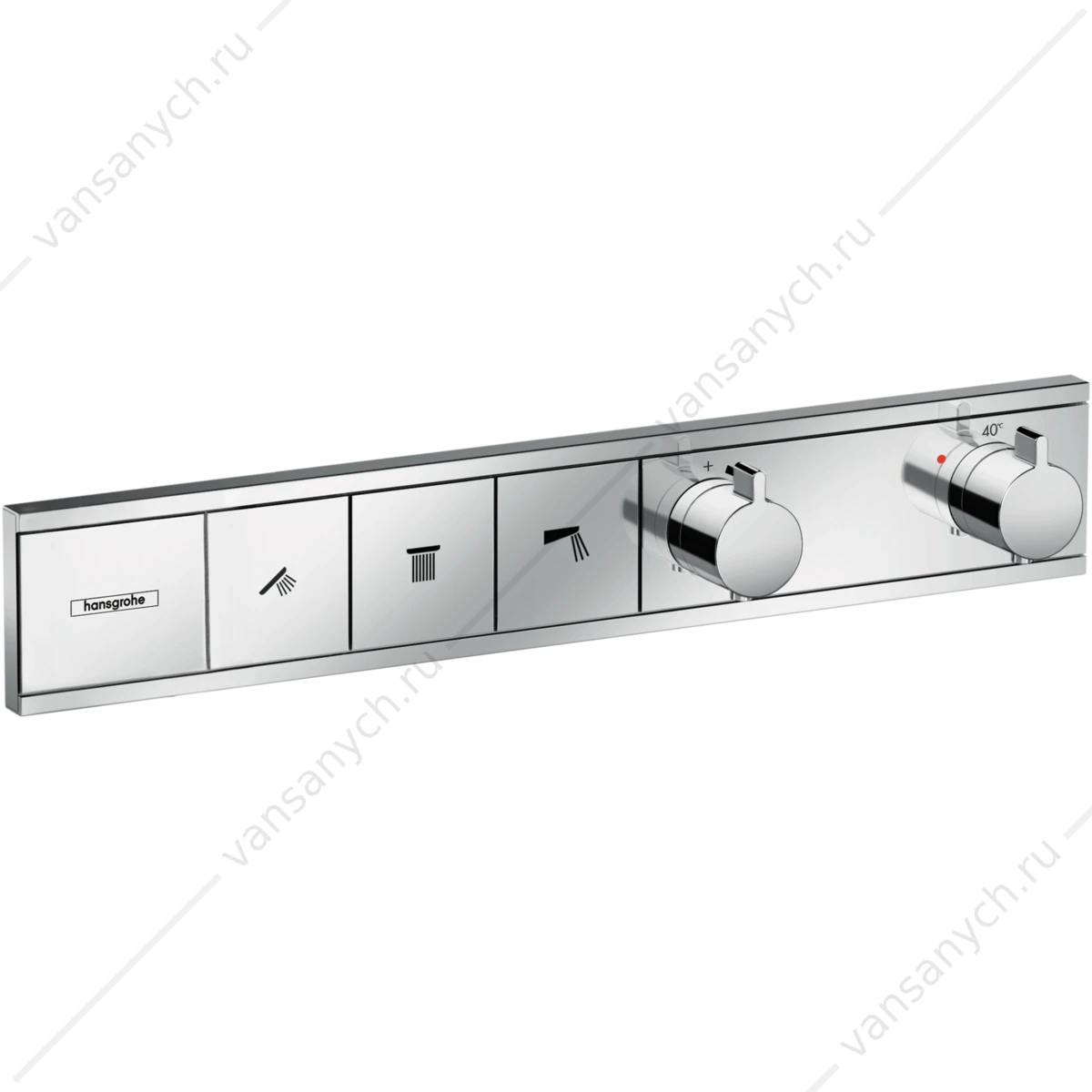 Термостат для 3 потребителей (внешня часть) хром HANSGROHE RainSelect 15381000