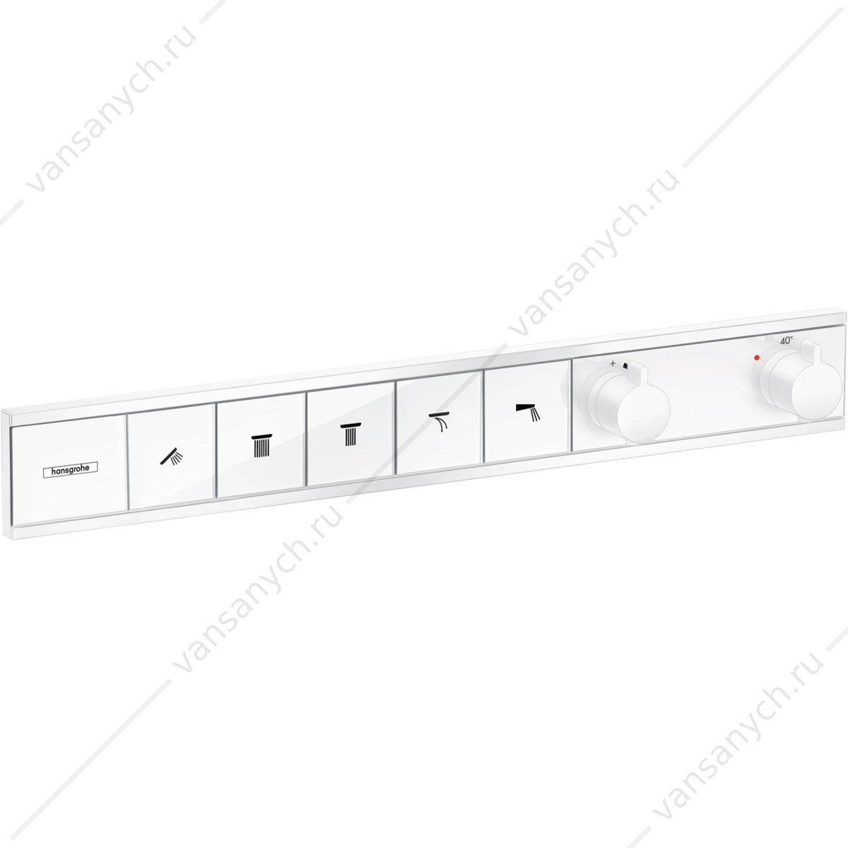 Термостат для 5 потребителей (внешня часть) белый матовый HANSGROHE RainSelect 15384700