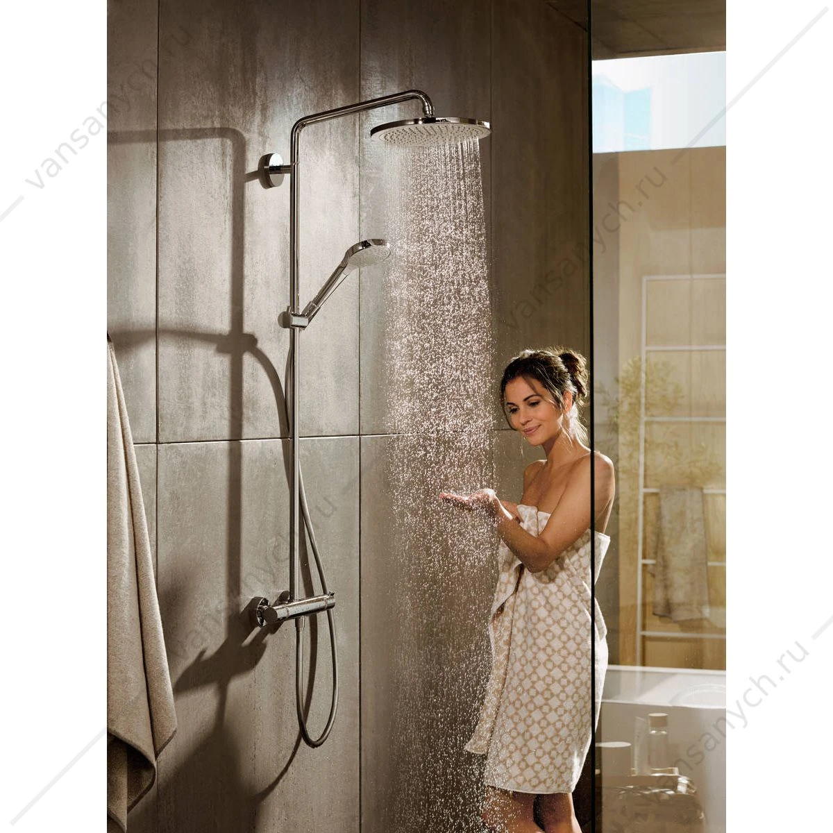 Душевая система с термостатом HANSGROHE Croma Select 280 1jet showerpipe 26790000