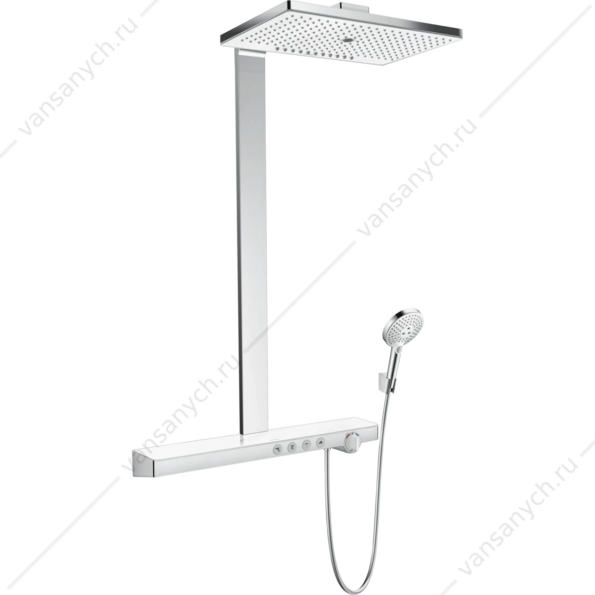 Душевая система HANSGROHE Rainmaker Select 460 3jet Showerpipe белый/хром 27106400