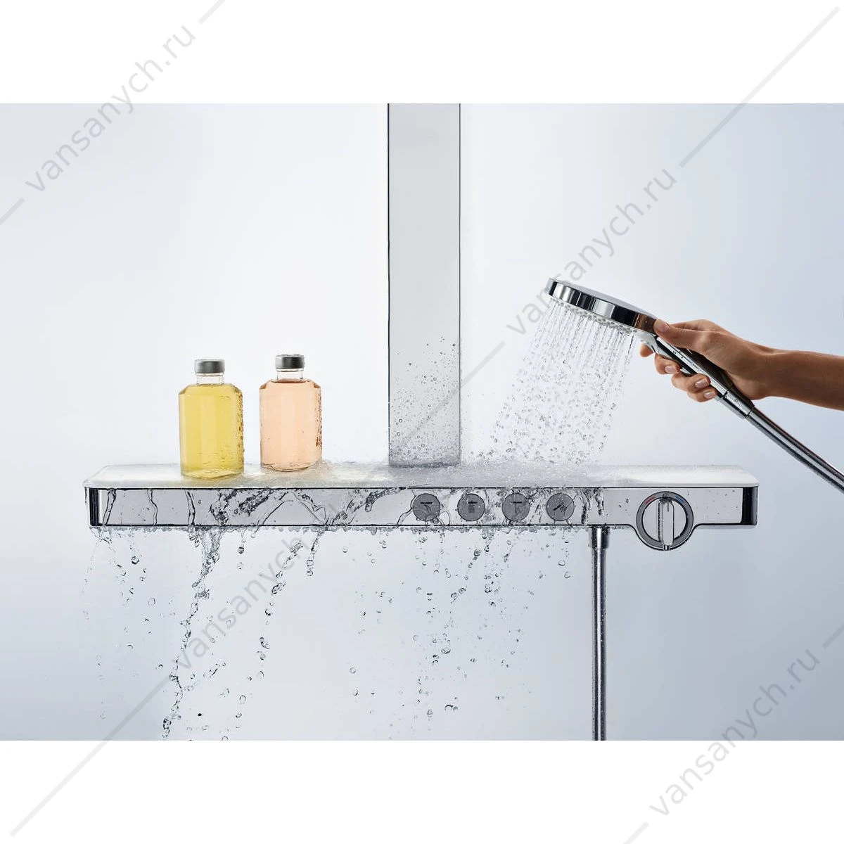 Душевая система HANSGROHE Rainmaker Select 460 3jet Showerpipe белый/хром 27106400
