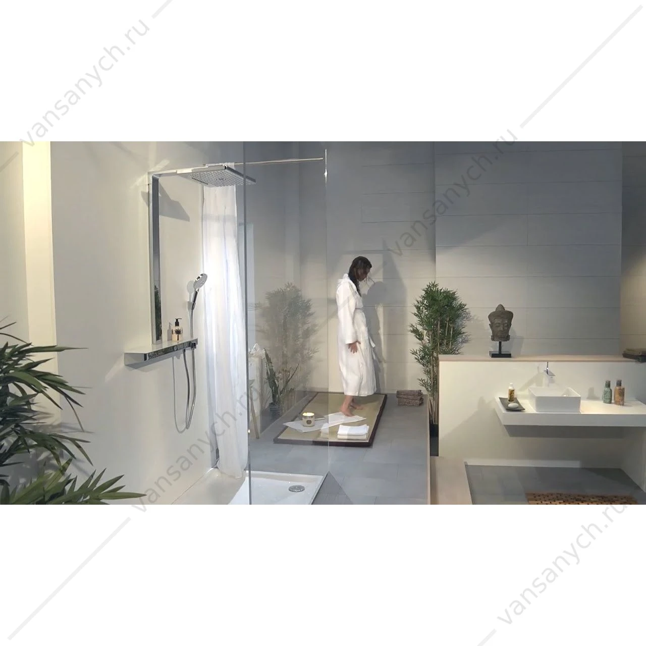 Душевая система HANSGROHE Rainmaker Select 460 3jet Showerpipe белый/хром 27106400