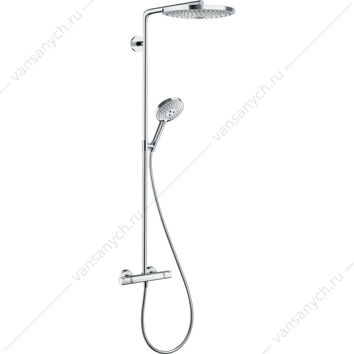 Душевая система с термостатом HANSGROHE Raindance Select Showerpipe S300 2 jet белый/хром 27133400
