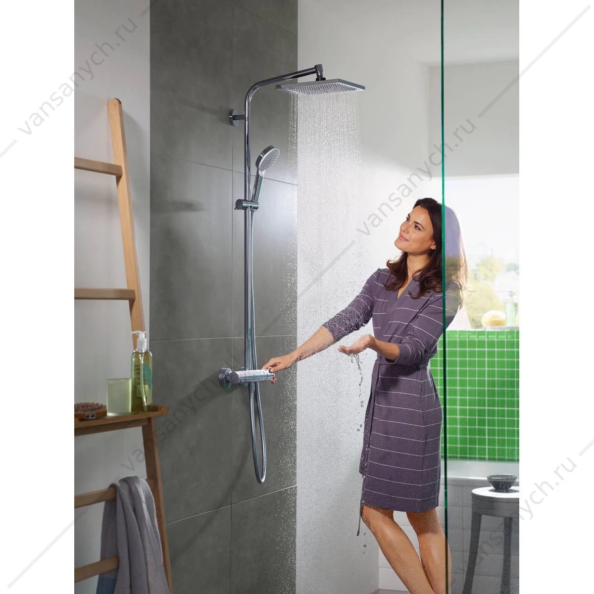 Душевая система с термостатом HANSGROHE Crometta Е 240 1jet Showerpipe 27271000