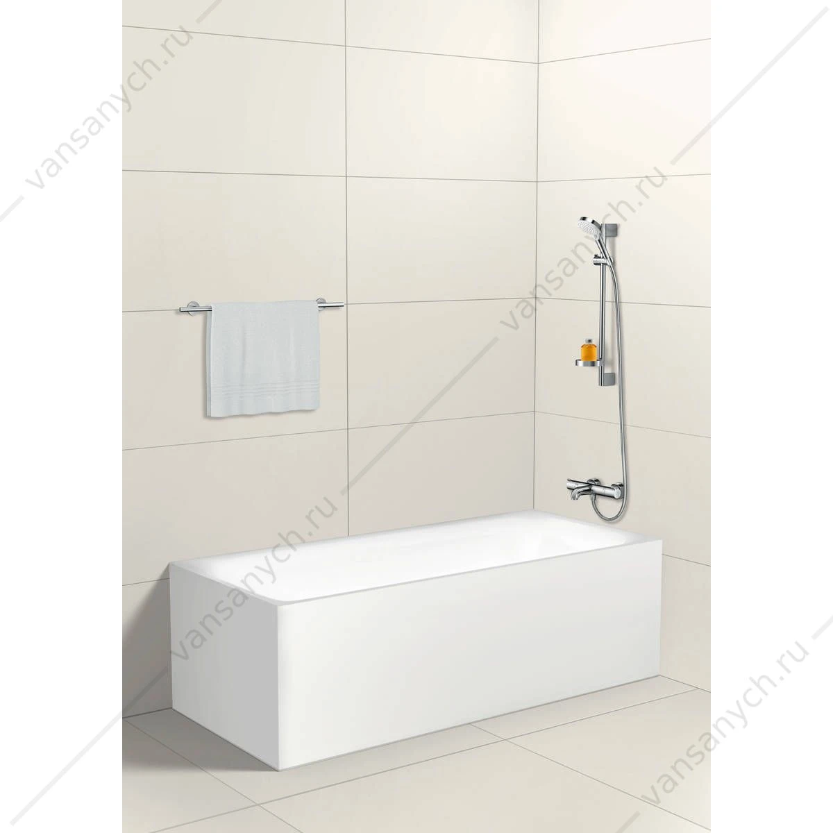 Душевой гарнитур Crometta Vario 65 см с мыльницей HANSGROHE  26553400