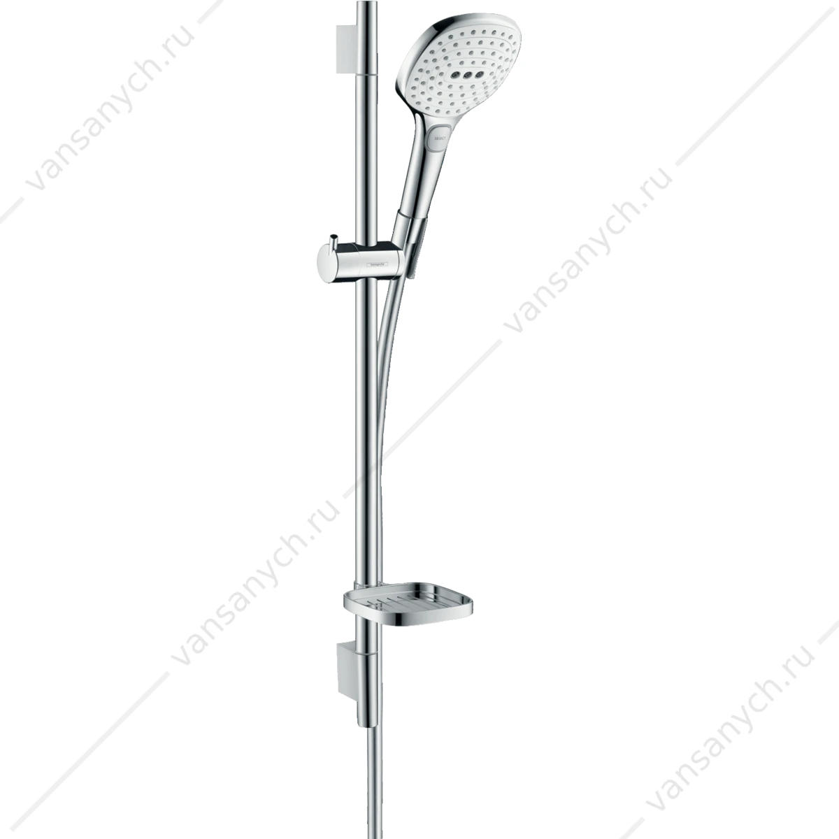 Душевой гарнитур Raindance Select Е 120 3 jet 65 см хром/белый HANSGROHE  26620400