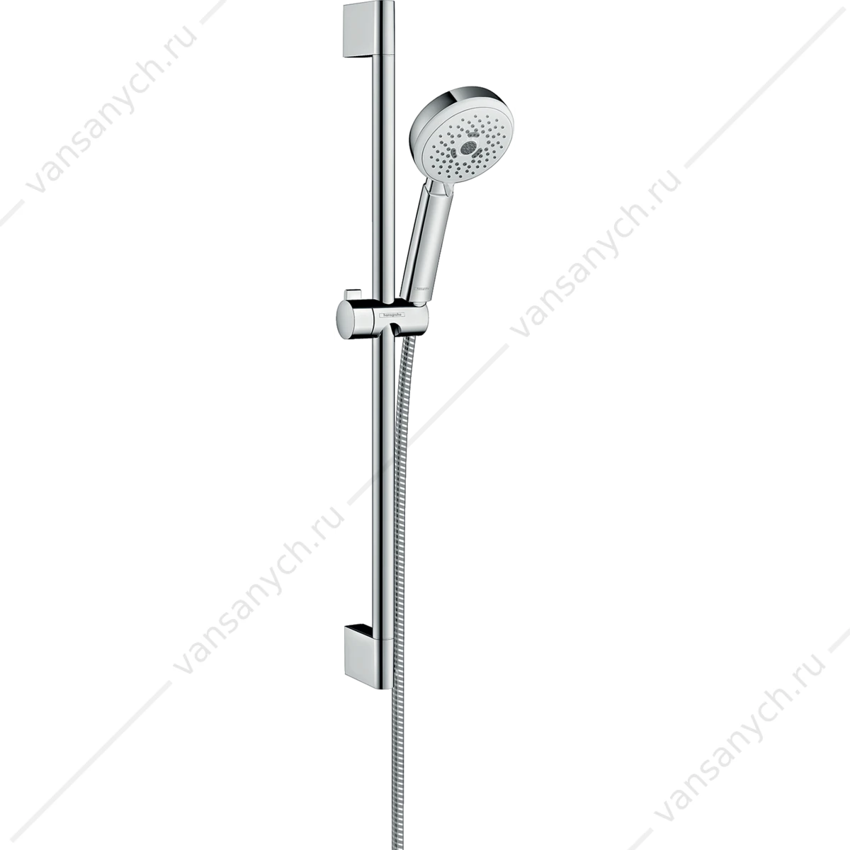 Душевой гарнитур Crometta 100 Multi 65 см хром/белый HANSGROHE  26650400