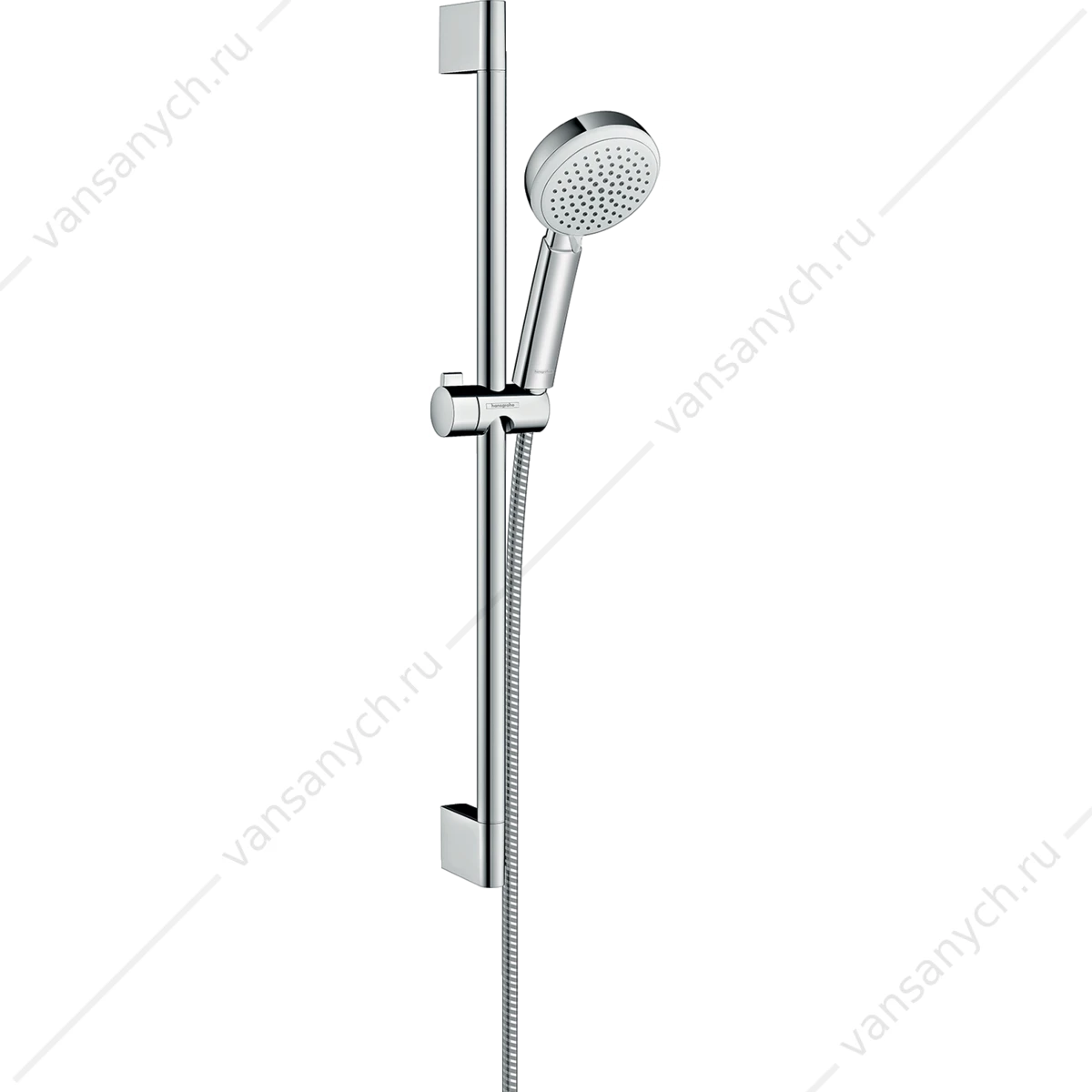 Душевой гарнитур Crometta 100 Vario 65 см хром/белый HANSGROHE 26651400