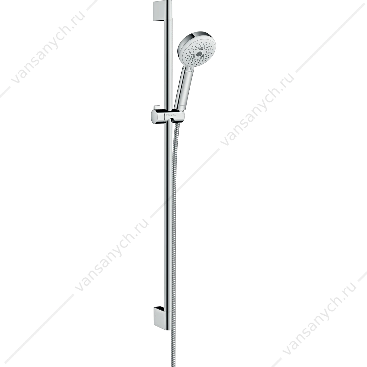 Душевой гарнитур Crometta 100 Multi 90 см хром/белый HANSGROHE 26656400