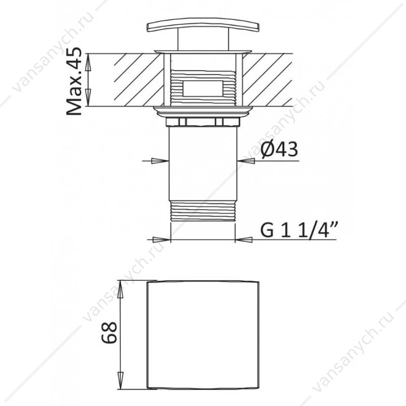 Смеситель для раковины CEZARES PORTA-LS1-01, хром