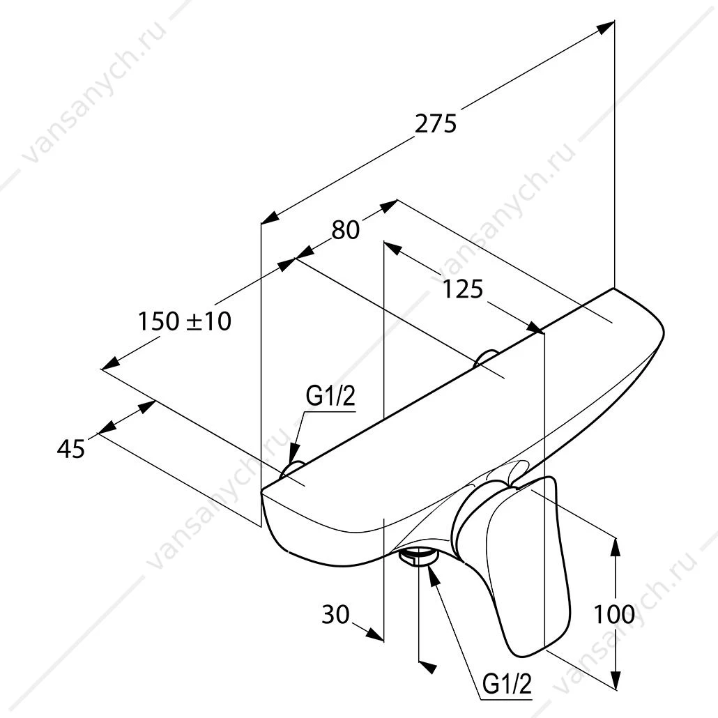 Смеситель для душа KLUDI AMBIENTA  DN 15 хром, 537100575