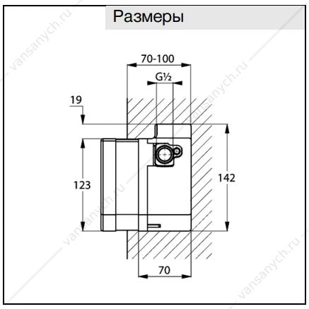Внутр. часть элект. смесителя для умывальника KLUDI ZENTA  DN 15, 38003, 38003