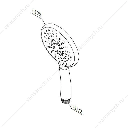 Ручной душ AM.PM Bliss L, 5 ф-ций, d 125 мм, F0253100