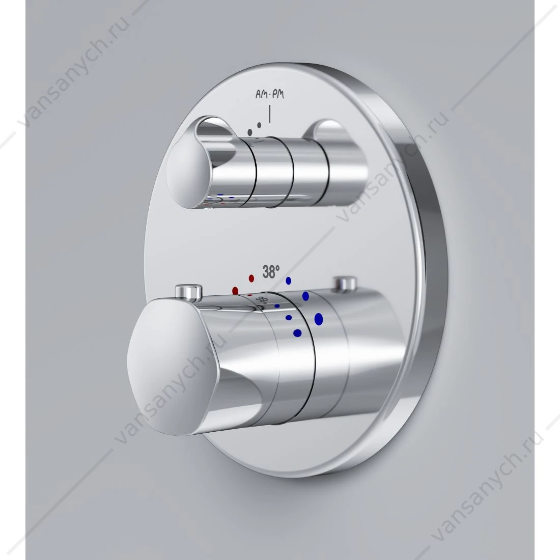 Смеситель для душа AM.PM Gem с термостатом, встраиваемый, хром, F9075600