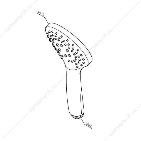 Душевая лейка AM.PM Gem, хром, F0290064