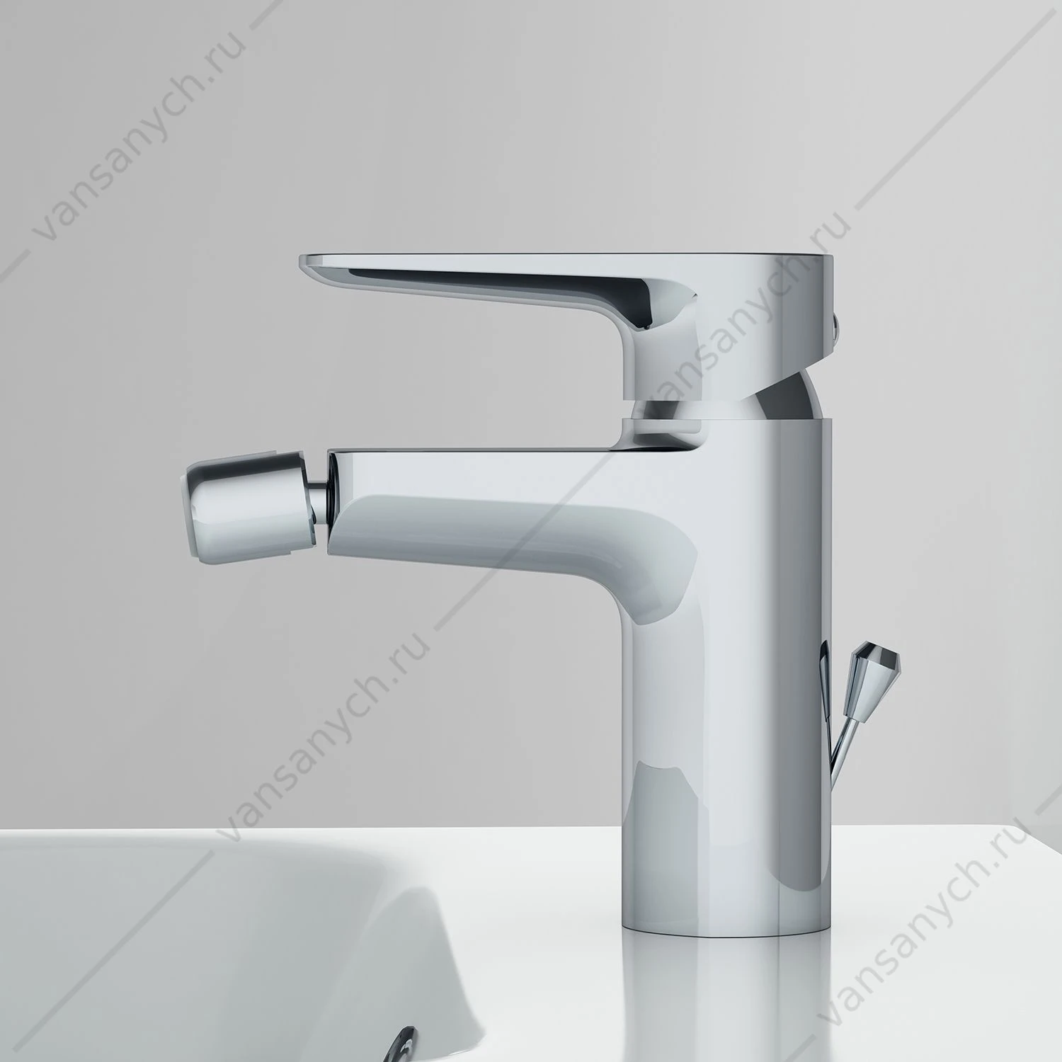 Смеситель для биде  с д/к, AM.PM Inspire, излив 121 мм, хром, F5083100