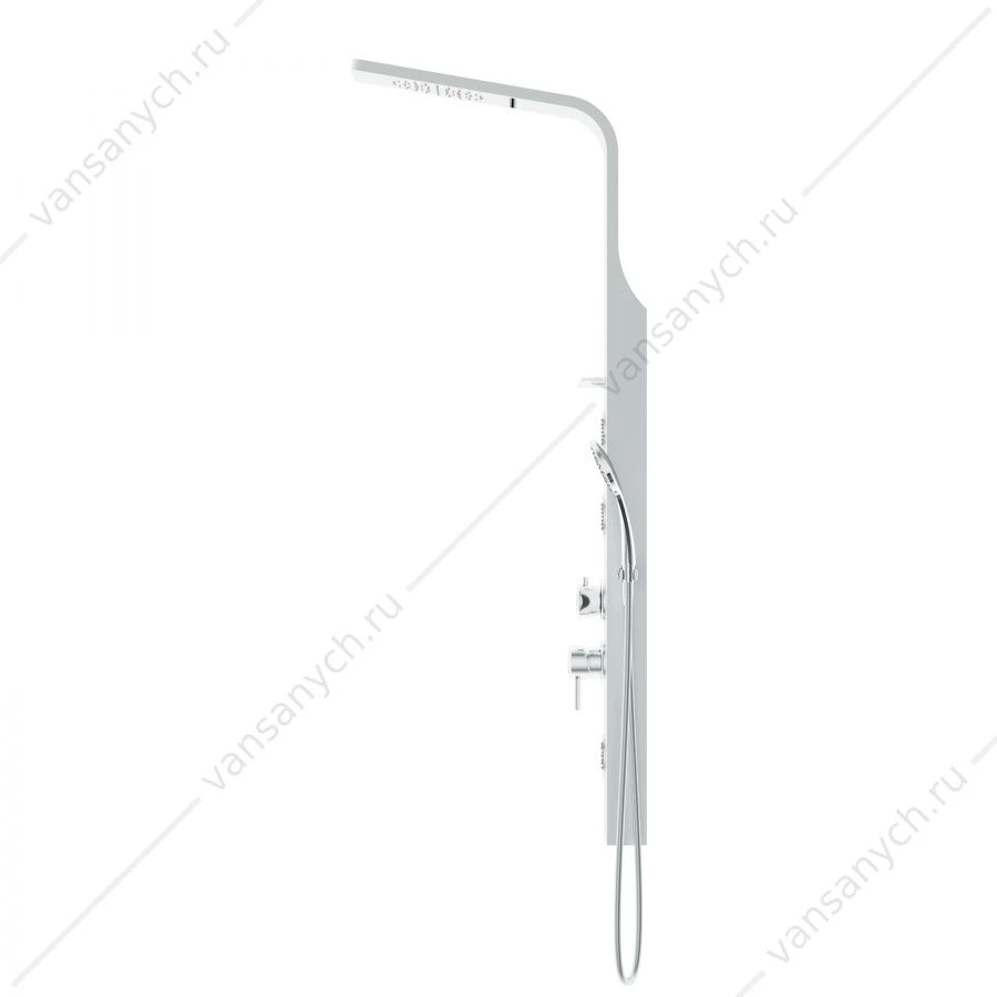 Душевая панель AM.PM Joy, 3 форсунки, полочка, верхний душ, белая W85P-2-136AW