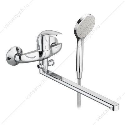 Смеситель для ванны/душа RedBlu Palace Bit, с изливом 350 мм, ручным душем, 319500000