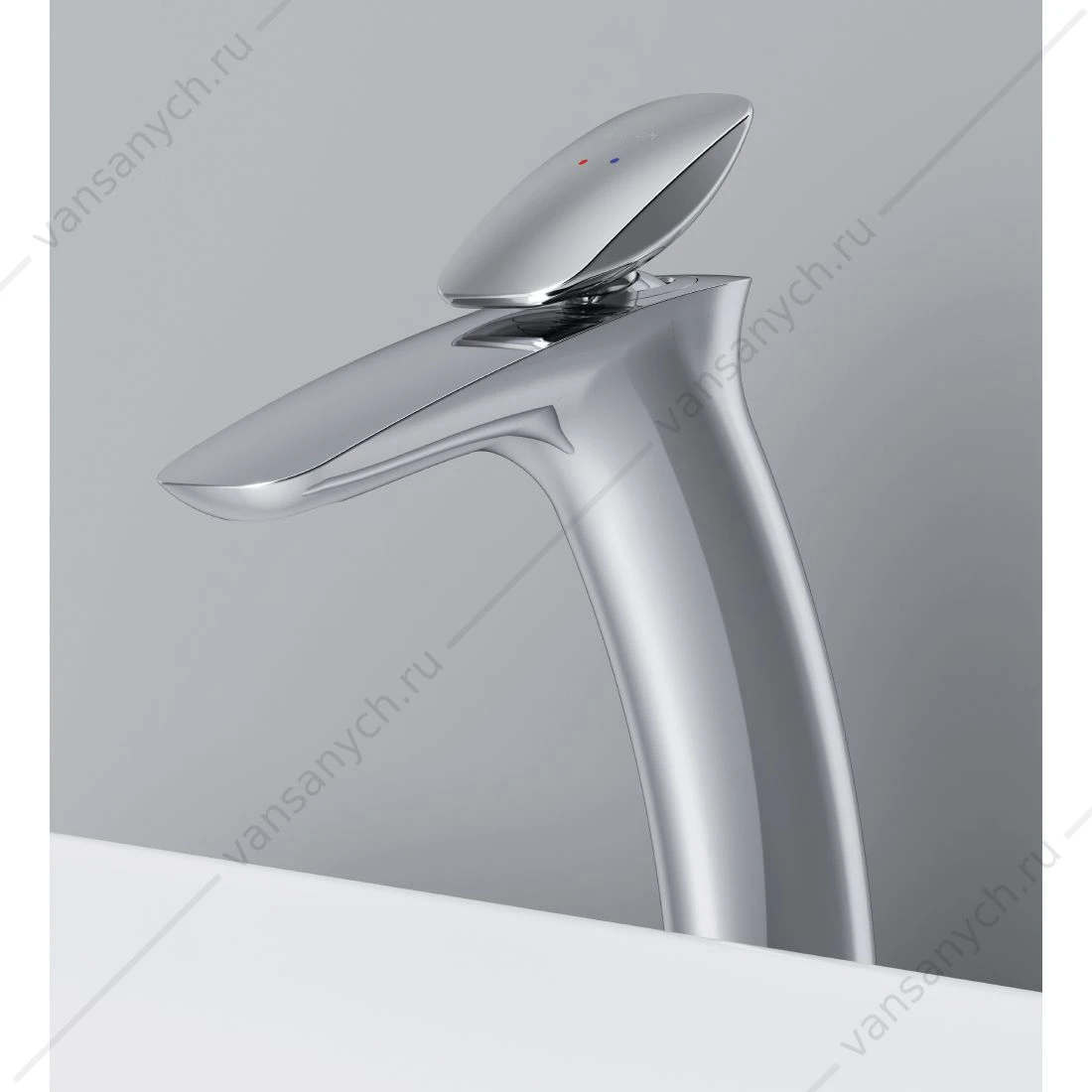 Смеситель для умывальника AM.PM Spirit V2.0 высокий с д/к, хром, F70A92200