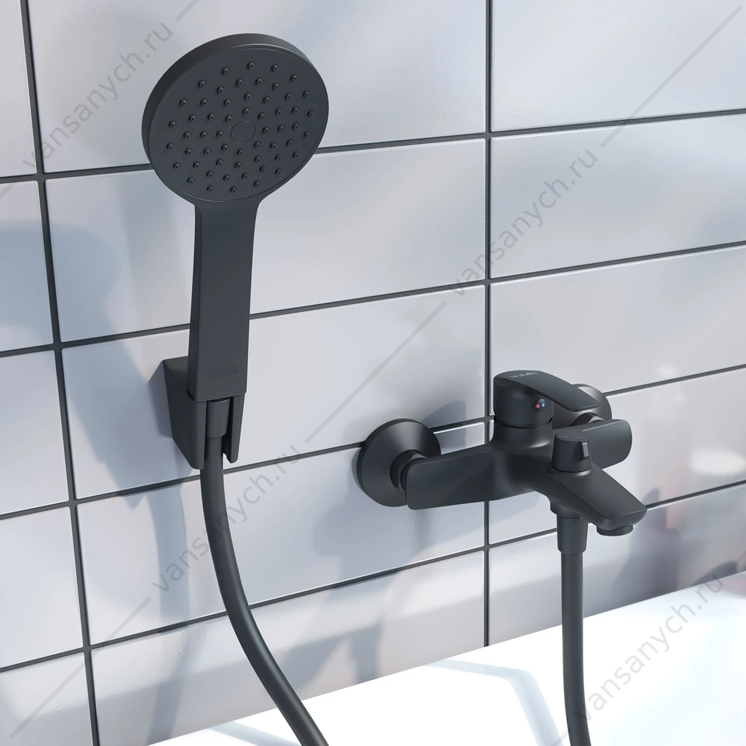 Смеситель для ванны IDDIS Ray, RAYBL02i02, черный