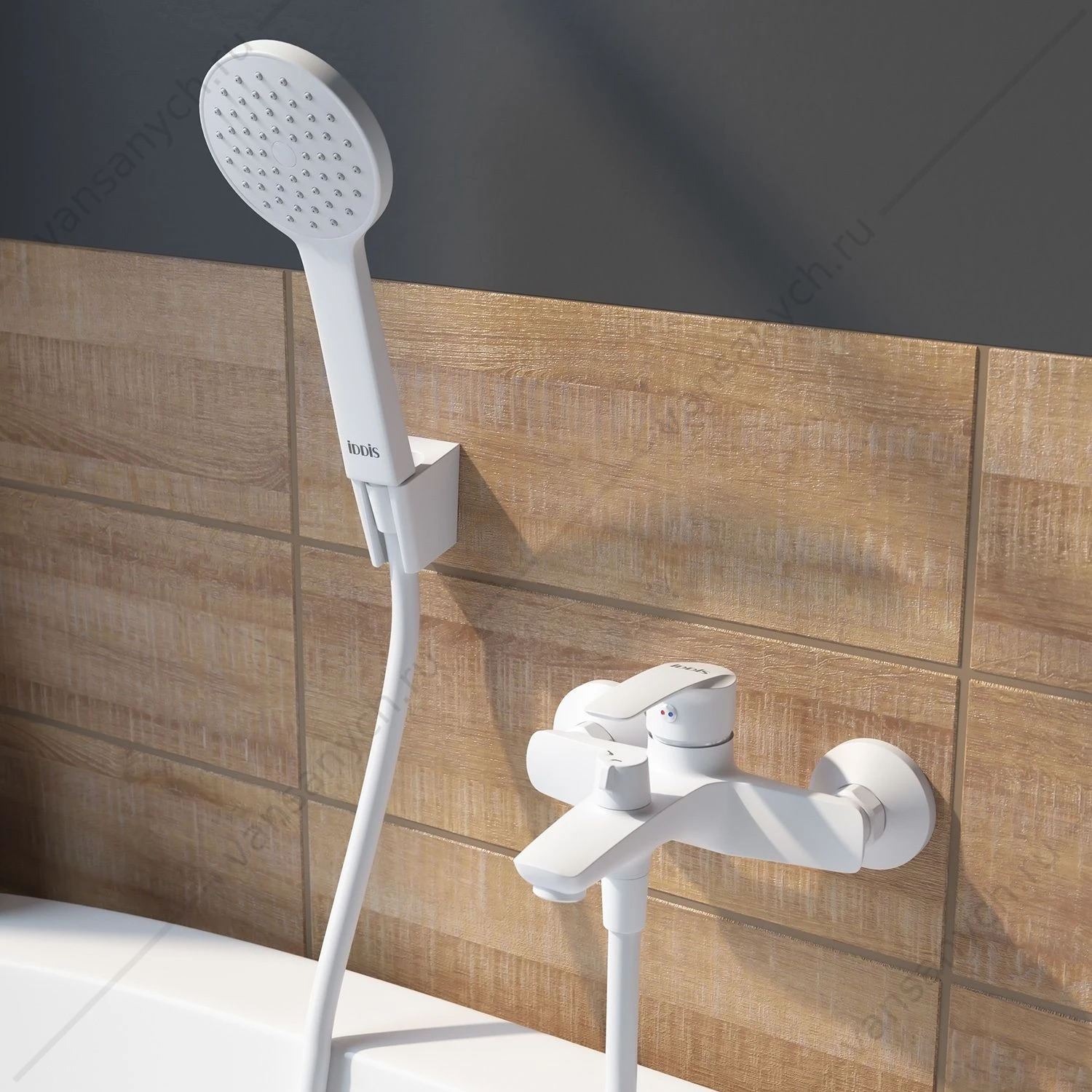 Смеситель для ванны IDDIS Ray, RAYWT02i02, белый
