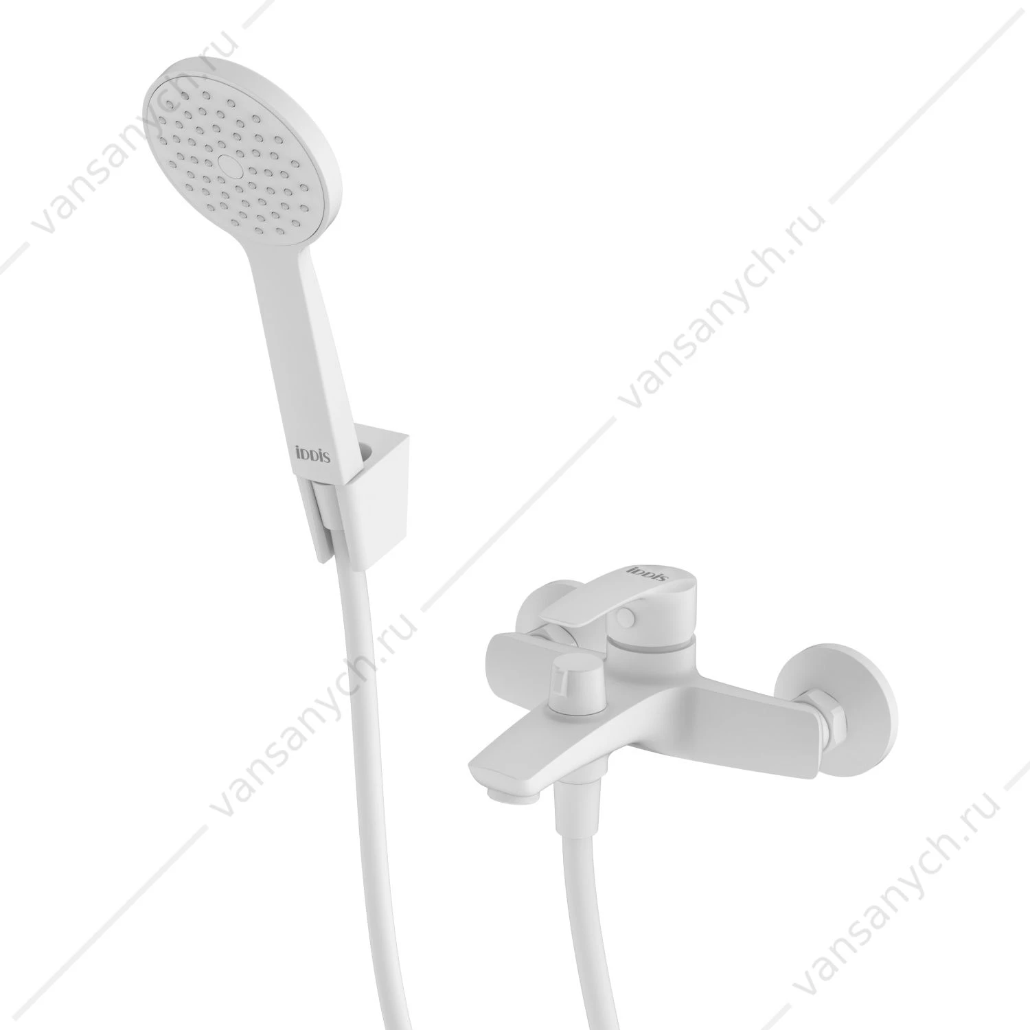 Смеситель для ванны IDDIS Ray, RAYWT02i02, белый