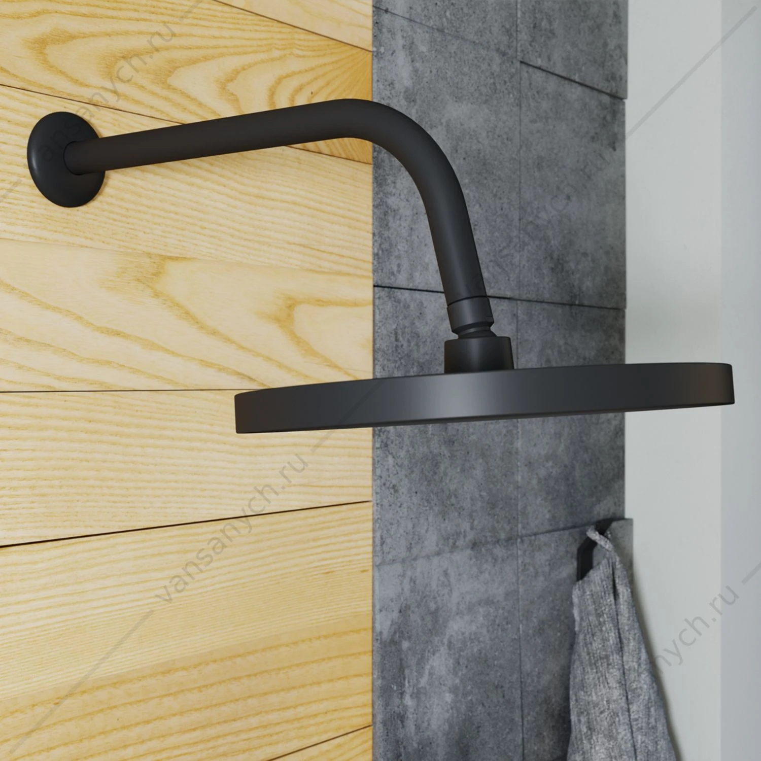 Душевая насадка верхняя IDDIS SpaHome круглая, SPA26BPi64, черный