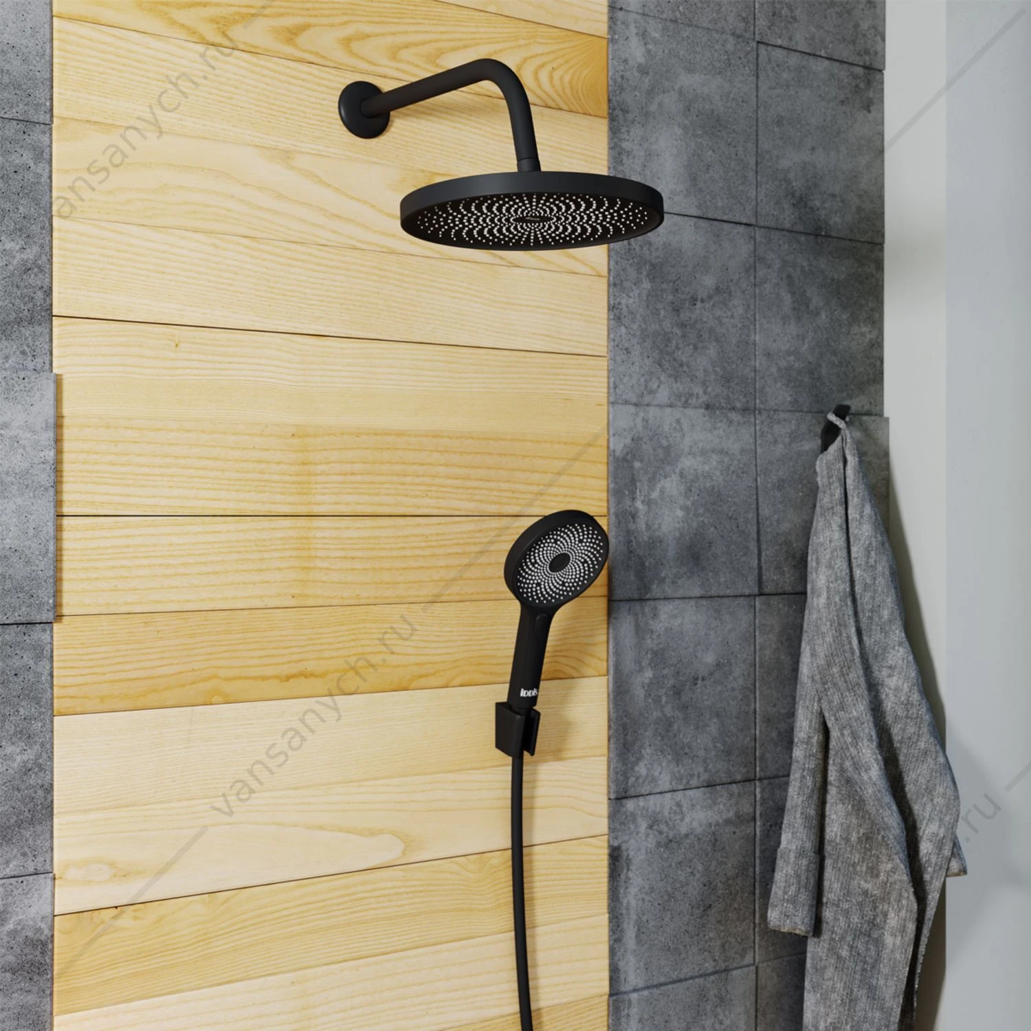 Лейка 3 режимная IDDIS SpaHome, SPA3F0Bi18, черный