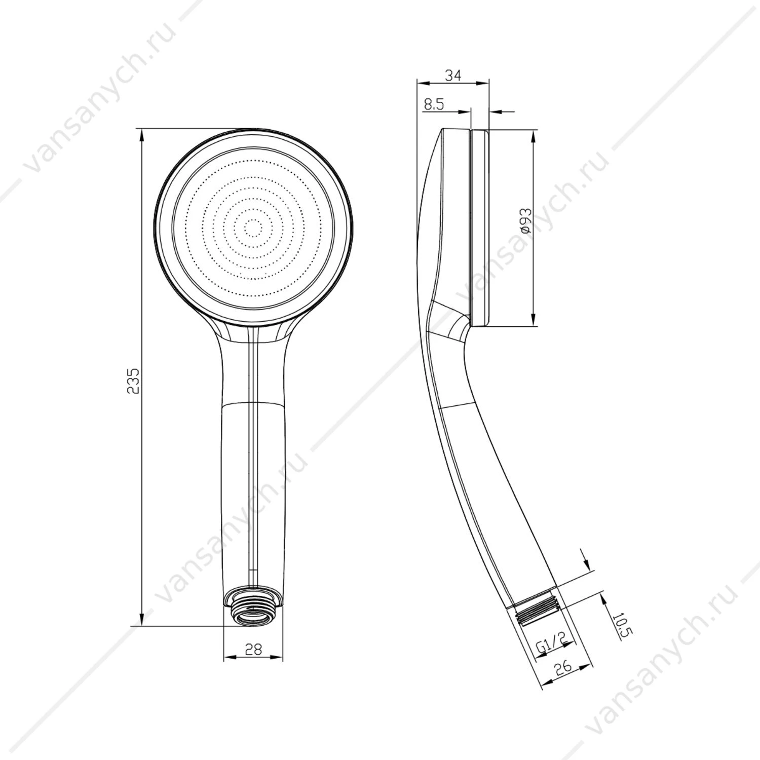 Лейка 1 режимная IDDIS SpaHome, SPA1F00i18, хром