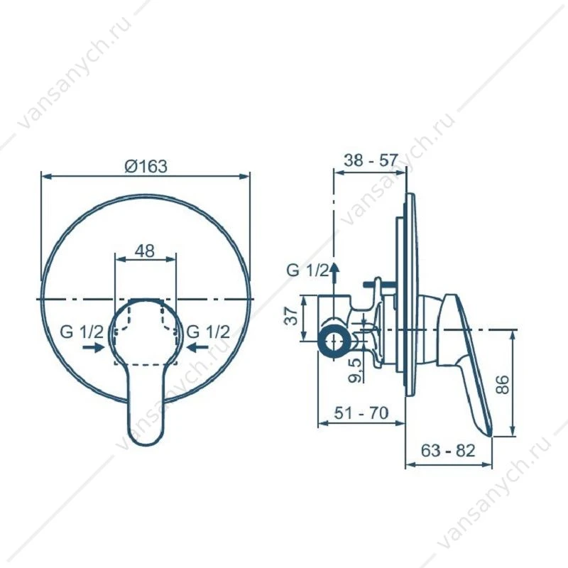 Гигиенический душ Ideal Standard Idealspray BD125AA со смесителем, хром
