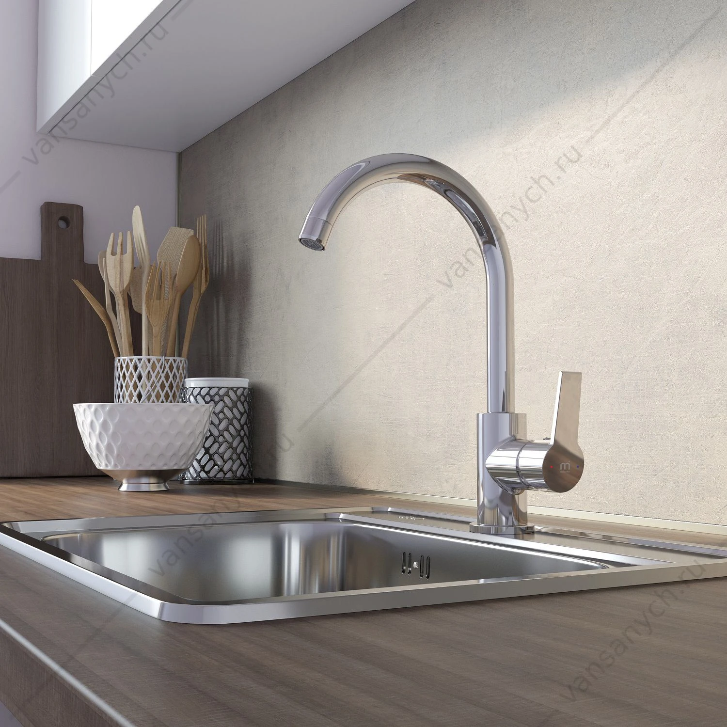Смеситель для кухни Milardo Meal, хром, M01SBJ0M05