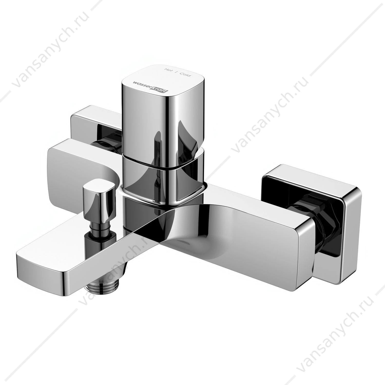 Смеситель для ванны с коротким изливом Naab 8601, хром
