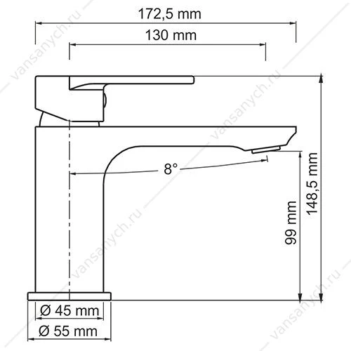 Смеситель для раковины Mindel 8503, белый