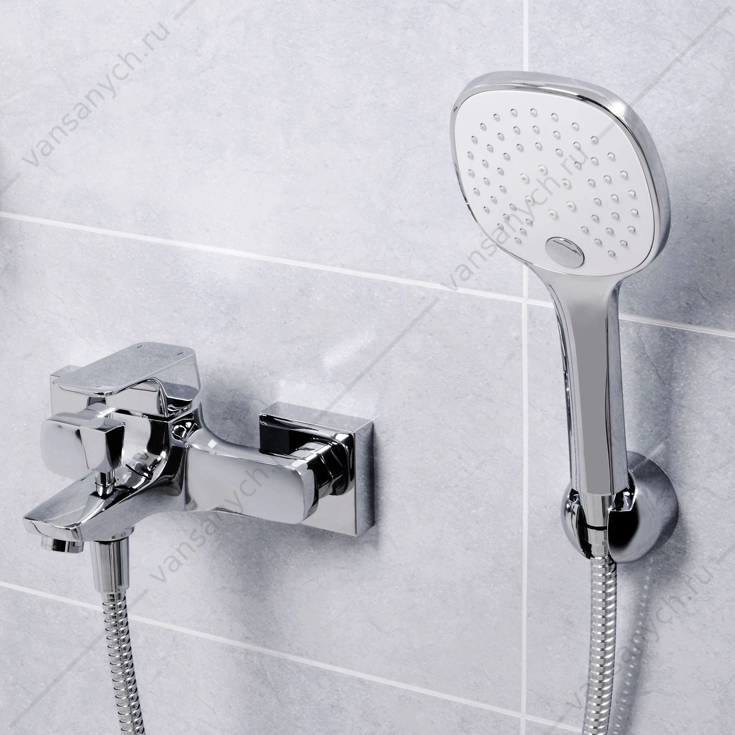 Смеситель для ванны с коротким изливом Salm 2701, хром