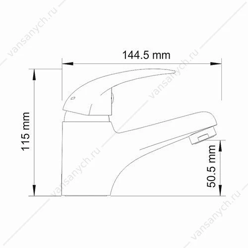 Смеситель для раковины Isen 2603, хром