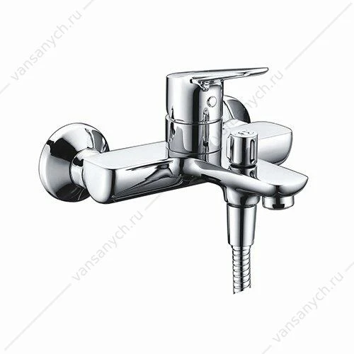 Смеситель для ванны с коротким изливом Lippe 4501, хром