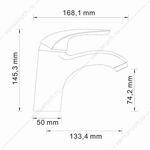 Смеситель для раковины Rossel 2803, хром