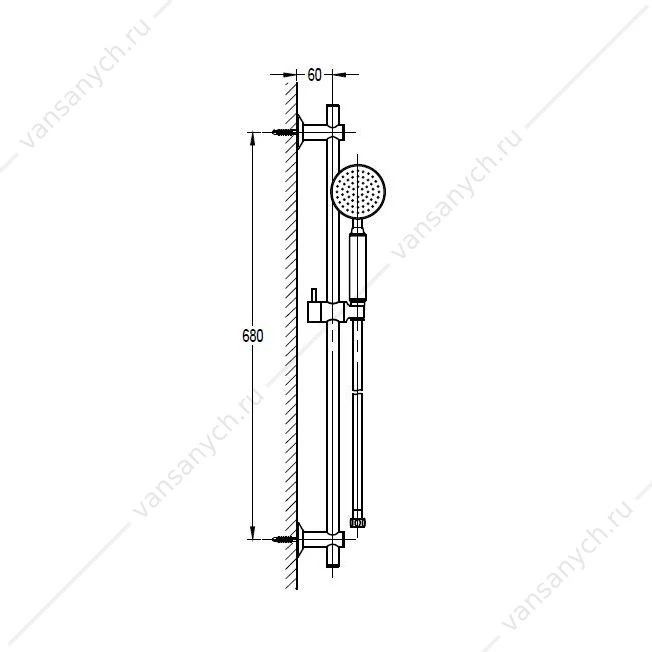 Душевой гарнитур CEZARES ECO-SD хром, ECO-SD-01