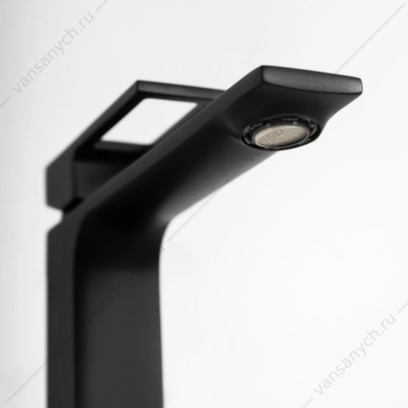 Смеситель для раковин BELBAGNO LUCE высокий излив черный