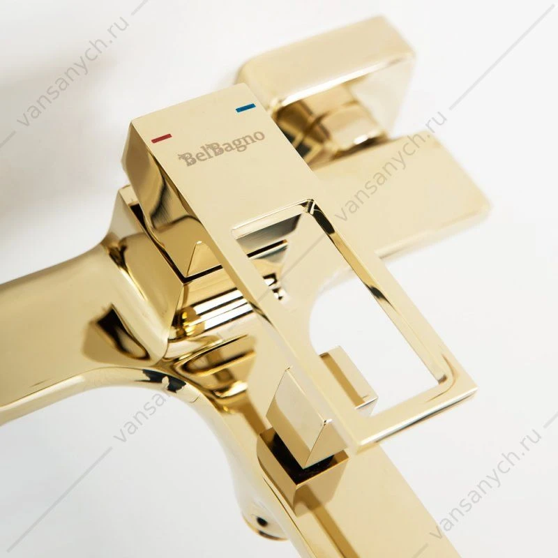 Смеситель для ванной BELBAGNO LUCE золото LUC-VAS-ORO