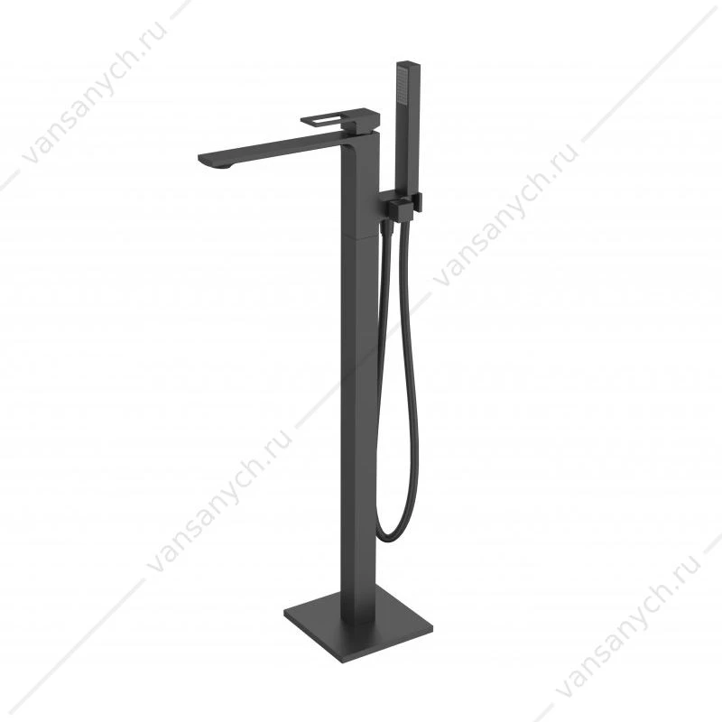 Смеситель напольный для ванной BELBAGNO LUCE черный LUC-FMT-NERO