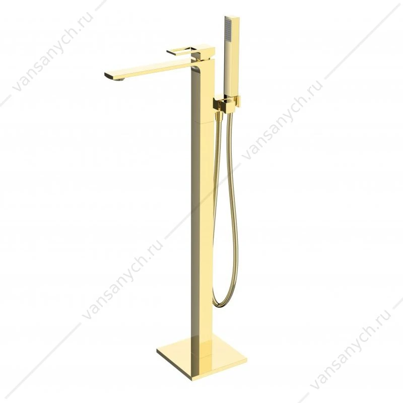 Смеситель напольный для ванной BELBAGNO LUCE золото LUC-FMT-ORO
