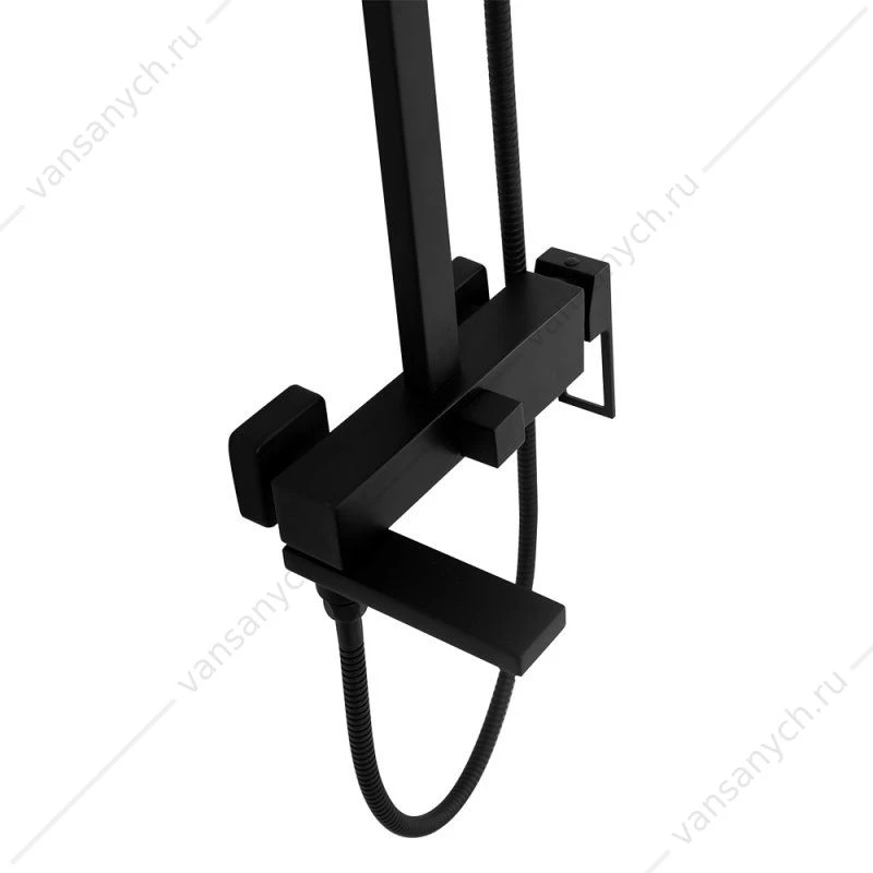 Душевая стойка со смесителем BELBAGNO LUCE черный LUC-VSCM-NERO