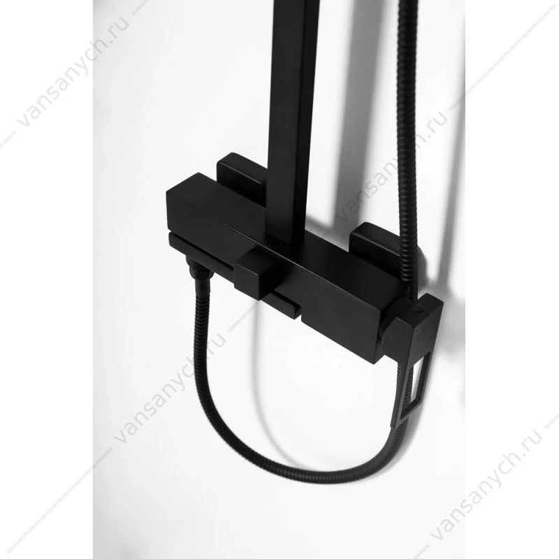 Душевая стойка со смесителем BELBAGNO LUCE черный LUC-VSCM-NERO