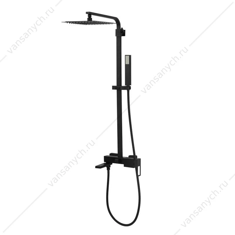 Душевая стойка со смесителем BELBAGNO LUCE черный LUC-VSCM-NERO