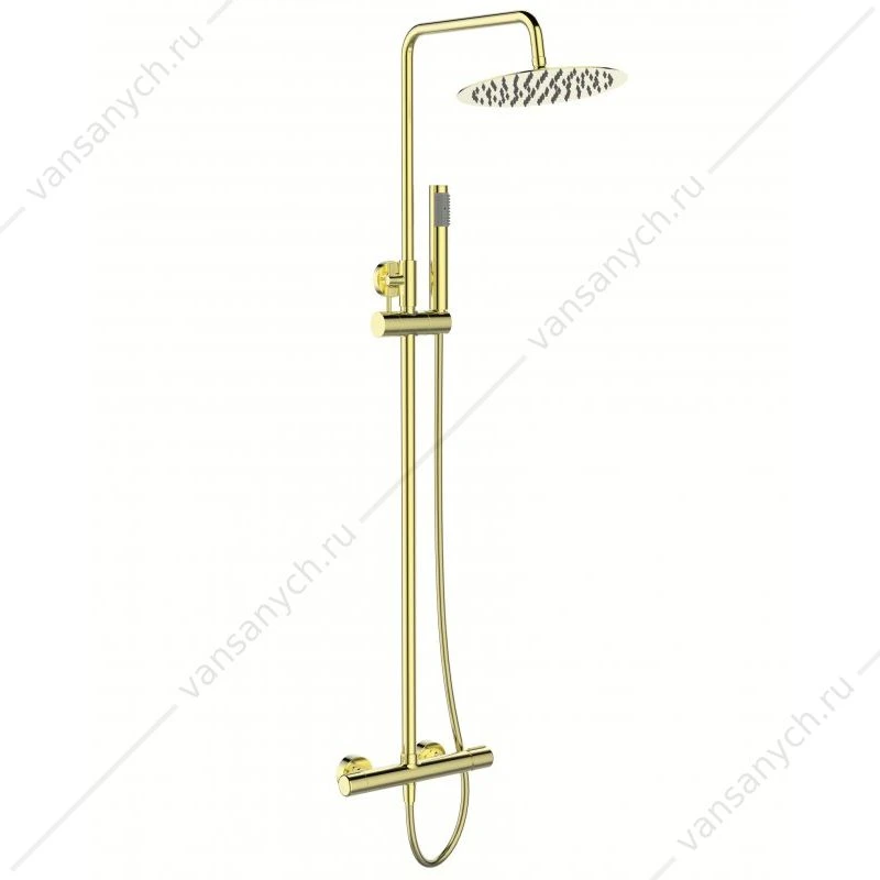 Душевая стойка со смесителем BELBAGNO UNO золото UNO-DOCM-ORO