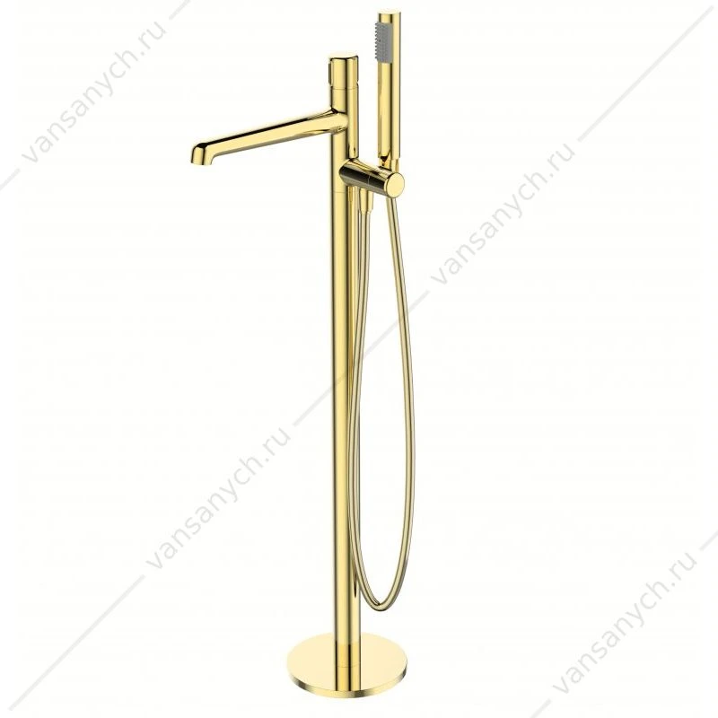 Смеситель напольный для ванной BELBAGNO UNO золото UNO-FMT-ORO