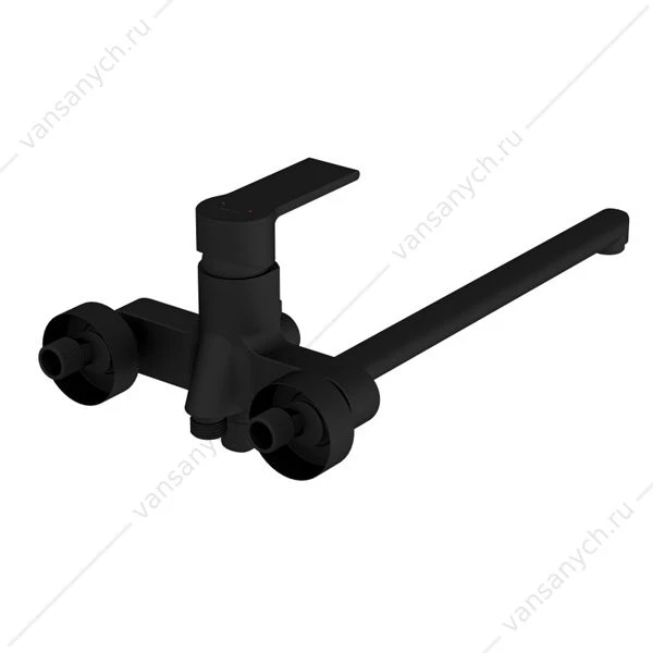Смеситель для ванны CERSANIT BRASKO  BLACK, с длинным изливом, чёрный, A64092
